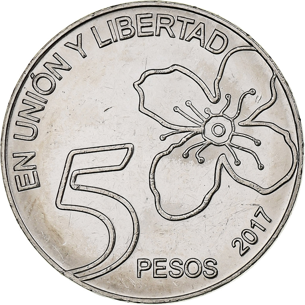 Argentina, 5 Pesos, 2017, Buenos Aires, Nickel plated steel, MS(63)