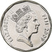 Fiji, Elizabeth II, 50 Cents, 2009, Níquel chapado en acero, SC, KM:122