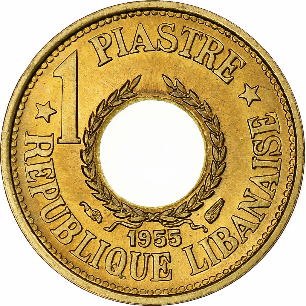 Liban , Piastre, 1955, Paris, Bronze-Aluminium, SPL, KM:19