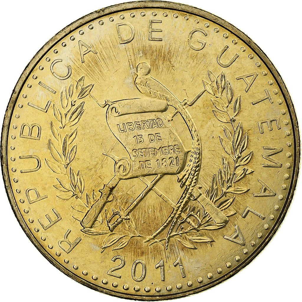 Guatemala, Quetzal, 2011, Nickel-brass, MS(63), KM:284