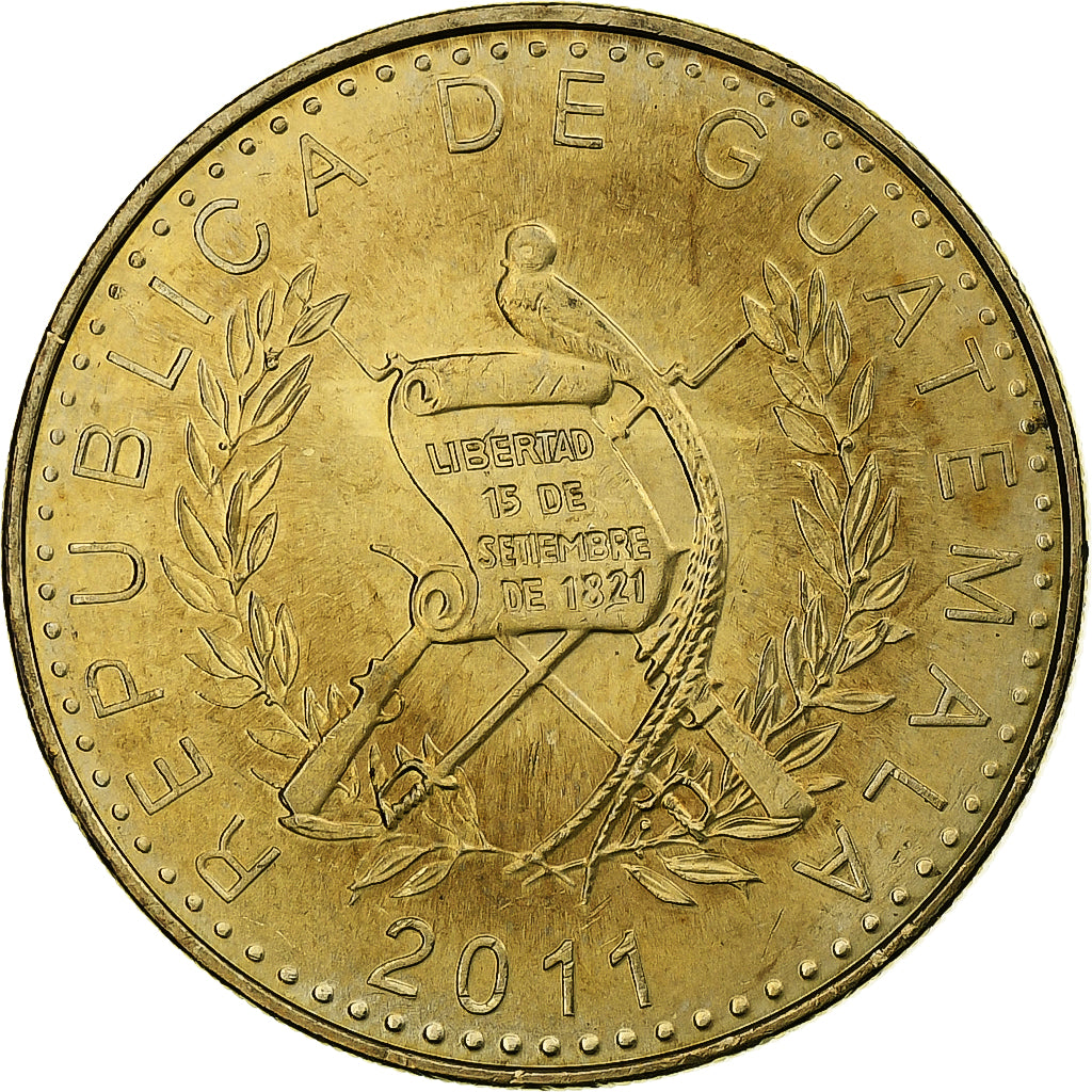Guatemala, Quetzal, 2011, Nickel-brass, MS(63), KM:284