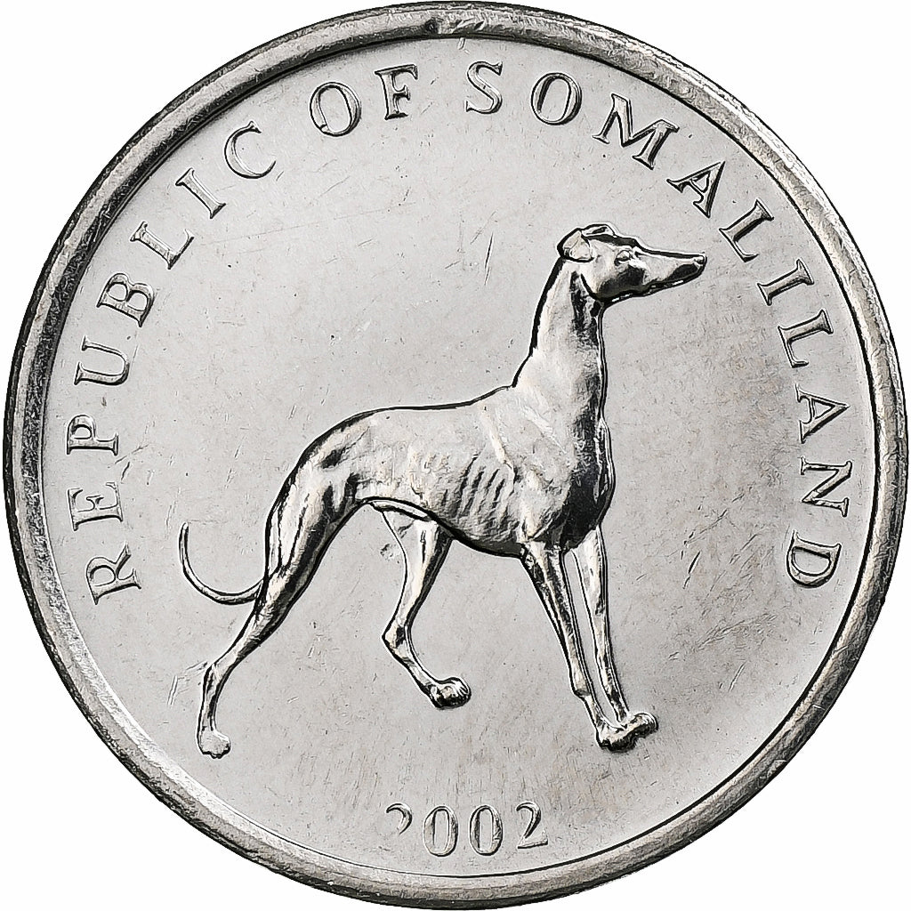 Somaliland, 20 Shillings, 2002, Acier inoxydable, SPL, KM:6