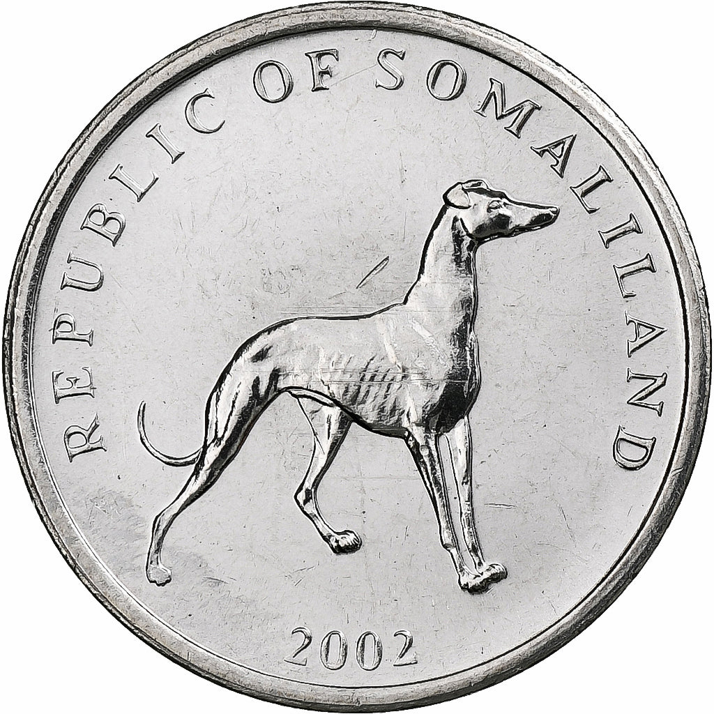 Somaliland, 20 Shillings, 2002, Acciaio inossidabile, SPL, KM:6
