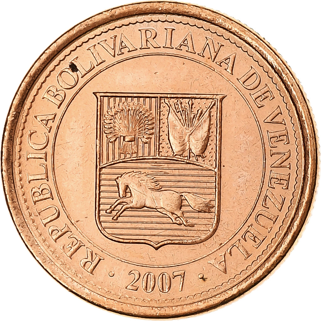 Venezuela, Centimo, 2007, Maracay, Copper Plated Steel, UNZ, KM:87