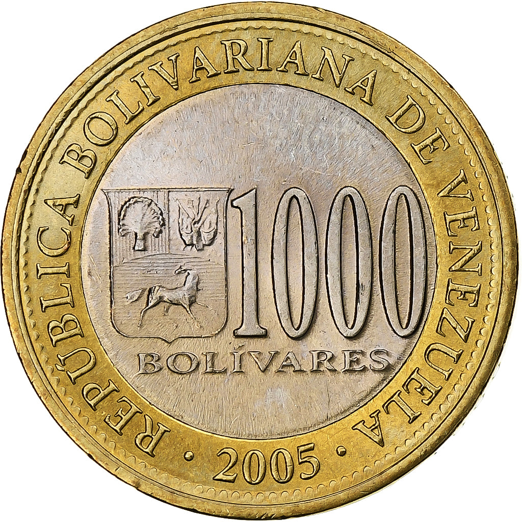 Venezuela, 1000 Bolivares, 2005, Maracay, Bimétallique, SPL