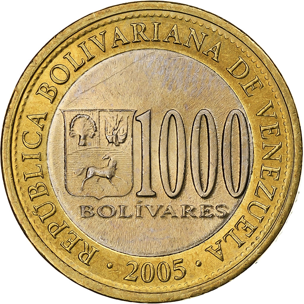 Venezuela, 1000 Bolivares, 2005, Maracay, Bi-Metallic, MS(63)