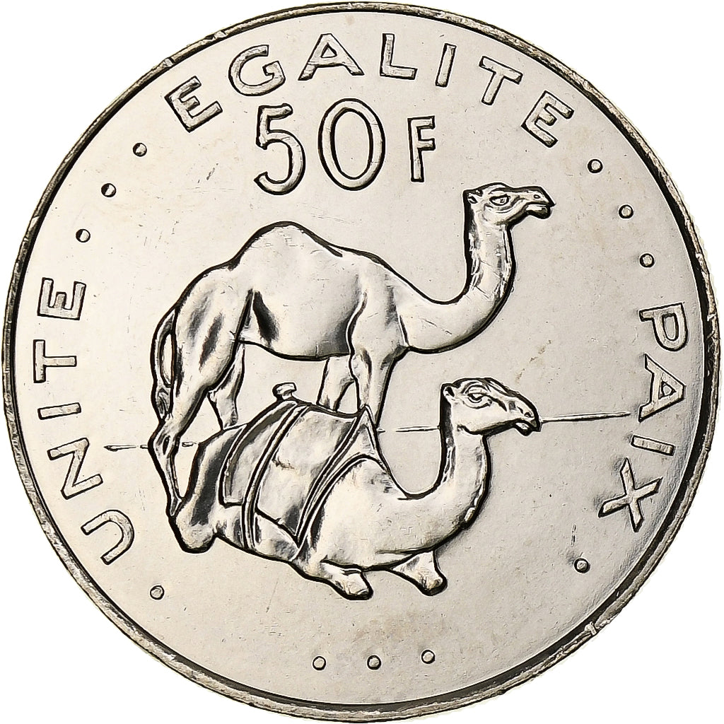 Djibouti, 50 Francs, 2016, Copper-nickel, MS(63)