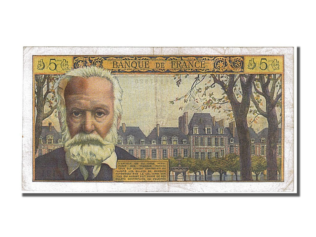 Banconote, Francia, 5 Nouveaux Francs, 5 NF 1959-1965 ''Victor Hugo'', 1965