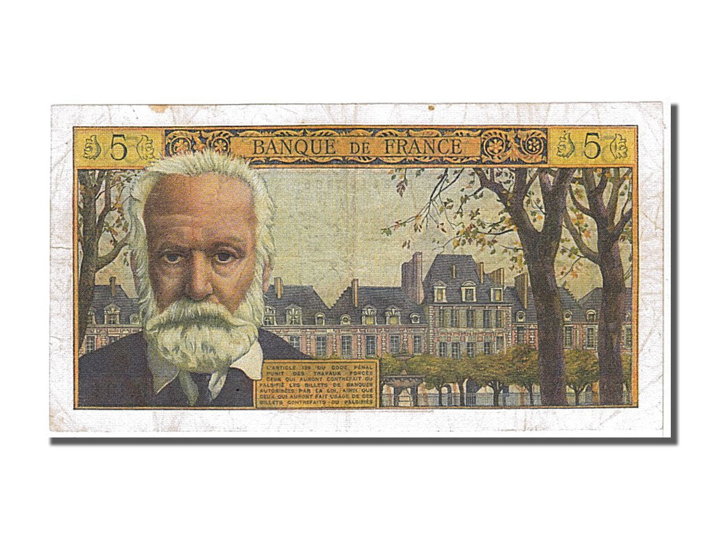 Billete, Francia, 5 Nouveaux Francs, 5 NF 1959-1965 ''Victor Hugo'', 1965
