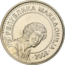 Macédoine, 50 Denari, 2008, Laiton, SPL, KM:32