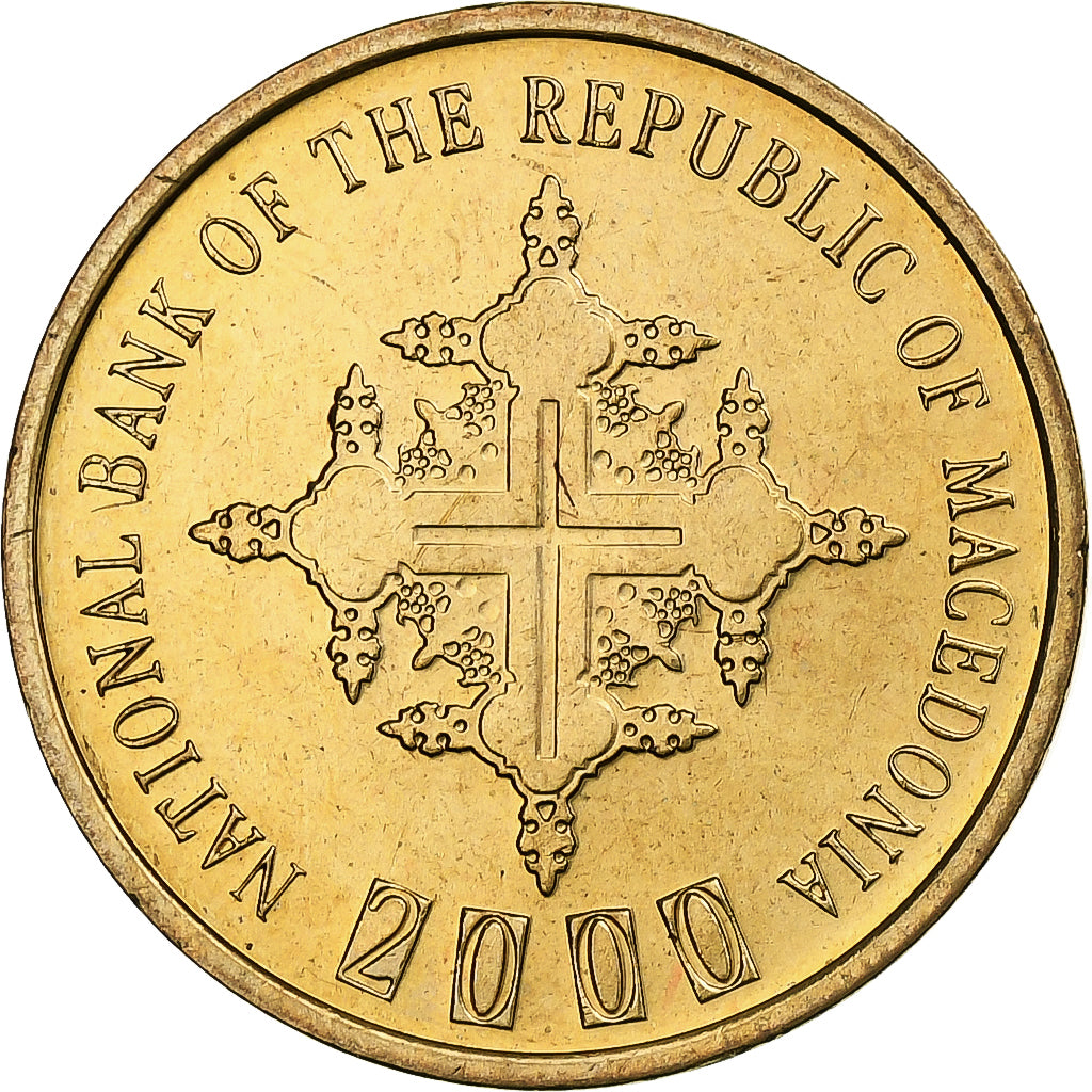 Macedonia, Denar, 2000, Bronzo, SPL, KM:27
