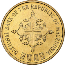 Macedonia, Denar, 2000, Bronzo, SPL, KM:27