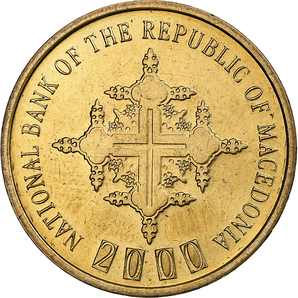 Macedonia, Denar, 2000, Bronze, MS(63), KM:27