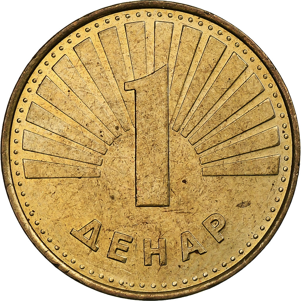 Macedonië, Denar, 2000, Bronzen, UNC-, KM:27