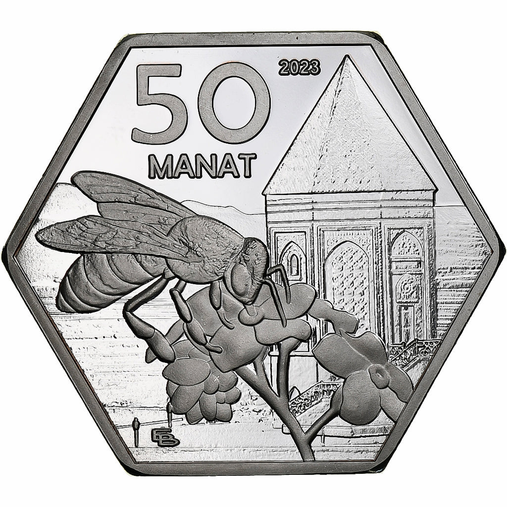 Azerbaijan, 50 Manat, Fantasy, 2023, Silver Plated Copper, MS(63)