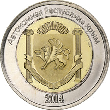 Ukraine, 25 Roubles, 2014, Russian Crimea, Bi-Metallic, MS(63)