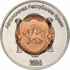 Ukraine, 10 Roubles, 2014, Russian Crimea, Bi-Metallic, AU(55-58)