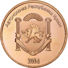 Ukraine, 5 Roubles, 2014, Russian Crimea, Copper Plated Steel, MS(63)