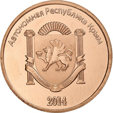 Ukraine, 5 Roubles, 2014, Russian Crimea, Copper Plated Steel, MS(63)