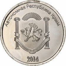 Ukraine, 2 Roubles, 2014, Russian Crimea, Copper-Nickel Clad Steel, MS(63)