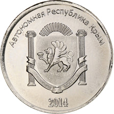 Ukraine, Rouble, 2014, Russian Crimea, Copper-Nickel Clad Steel, MS(63)