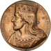 France, Medal, Les Rois de France, Thierri II, 1840, Bronze, Caqué, AU(50-53)