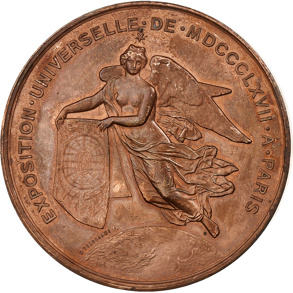 Francia, medaglia, Napoléon III, Exposition Universelle de Paris, 1867, Rame