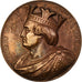 Frankreich, Medaille, Les Rois de France, Robert II, 1838, Bronze, Caqué, SS+