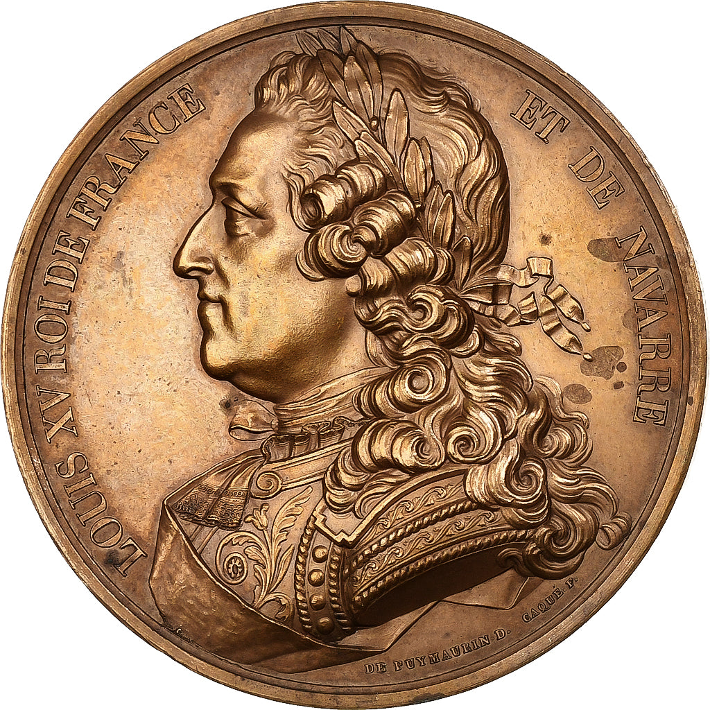 France, Médaille, Les rois de France, Louis XV, Bronze, Depuymaurin, Caqué