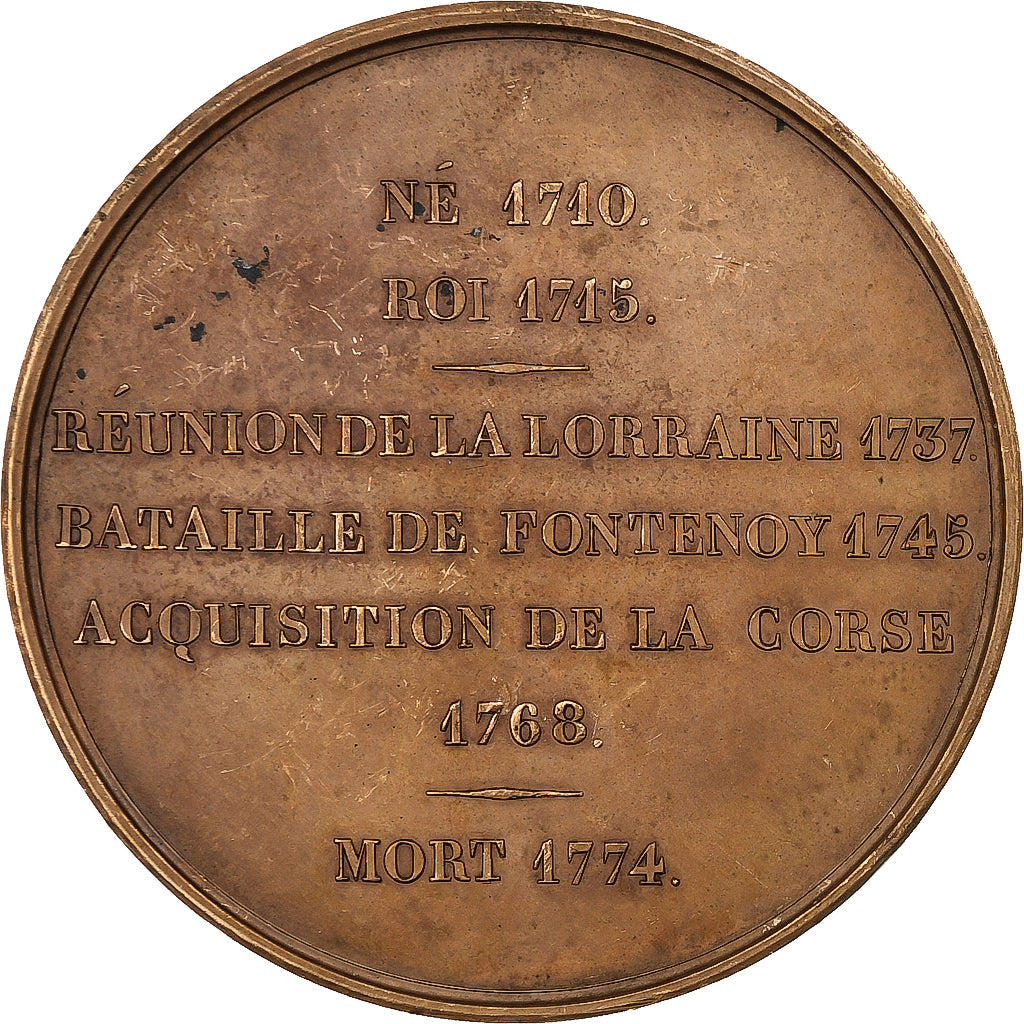 France, Médaille, Les rois de France, Louis XV, Bronze, Depuymaurin, Caqué