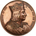 Francia, medalla, Les Rois de France, Philippe II, 1838, Cobre, Caqué, MBC+