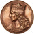 France, Medal, Les rois de France, Childebert II, 1840, Copper, Caqué