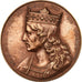 France, Medal, Les rois de France, Childebert II, 1840, Copper, Caqué