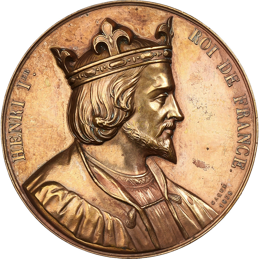 Frankreich, Medaille, Les Rois de France, Henri Ier, 1838, Bronze, Caqué, SS+