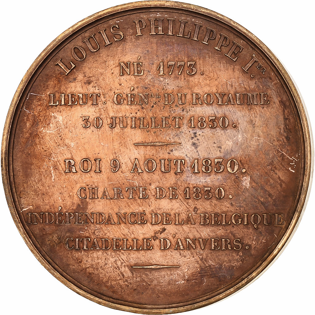 France, Médaille, Les Rois de France, Louis Philippe Ier, 1836, Bronze, Caqué