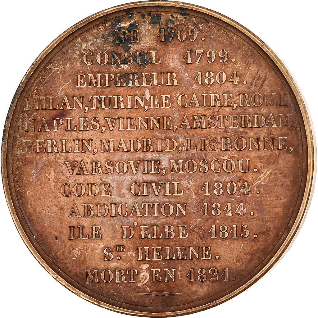 Frankrijk, Medaille, Les Rois de France, Napoléon Ier, 1834, Bronzen, Caqué
