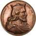 France, Médaille, Les rois de France, Childebert I, 1840, Cuivre, Caqué, TTB