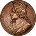 Frankreich, Medaille, Les rois de France, Clotaire III, 1840, Bronze, Caqué, VZ
