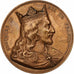 France, Médaille, Les rois de France, Clotaire II, 1840, Bronze, Caqué, TTB+