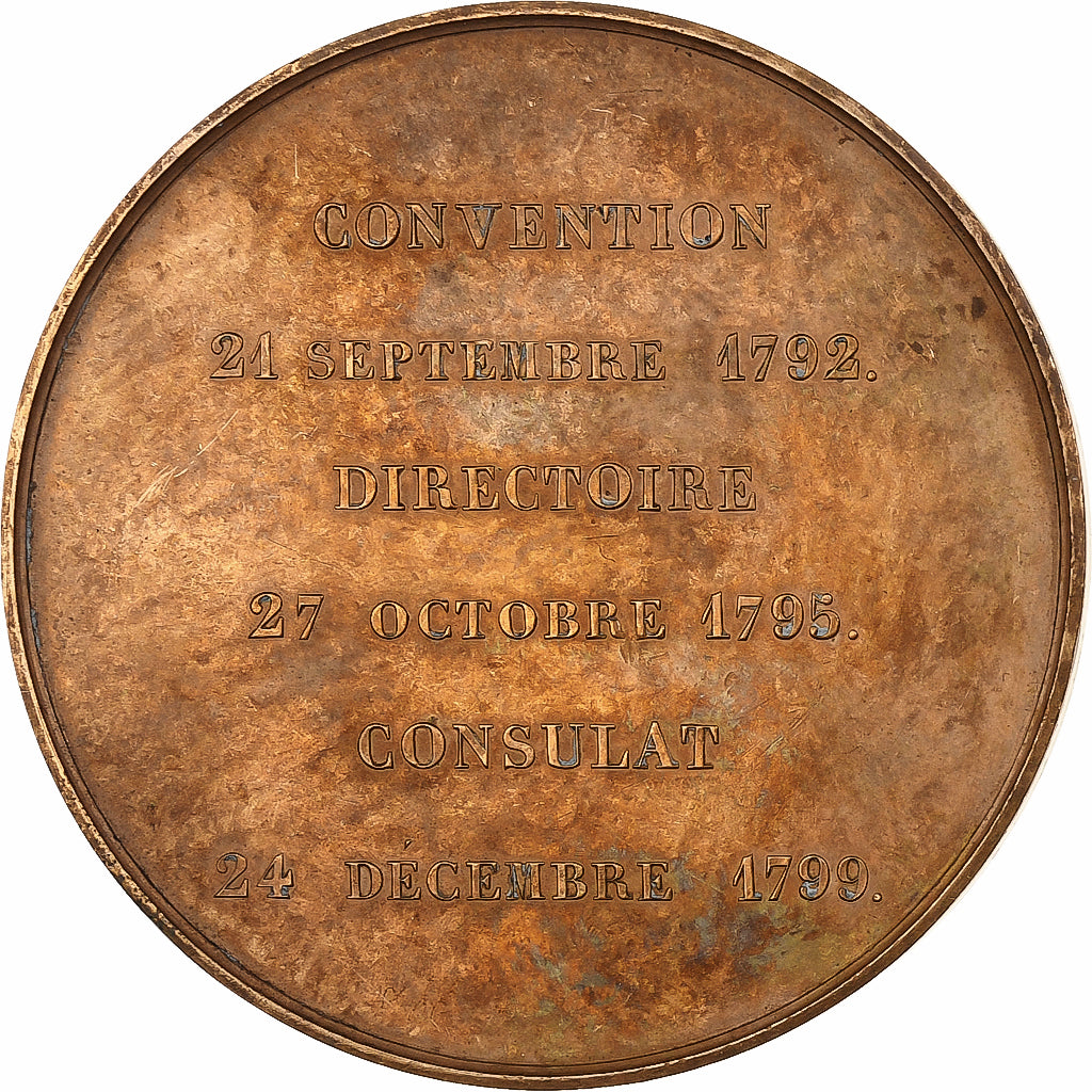 França, medalha, Les rois de France, République, 1834, Bronze, Caqué