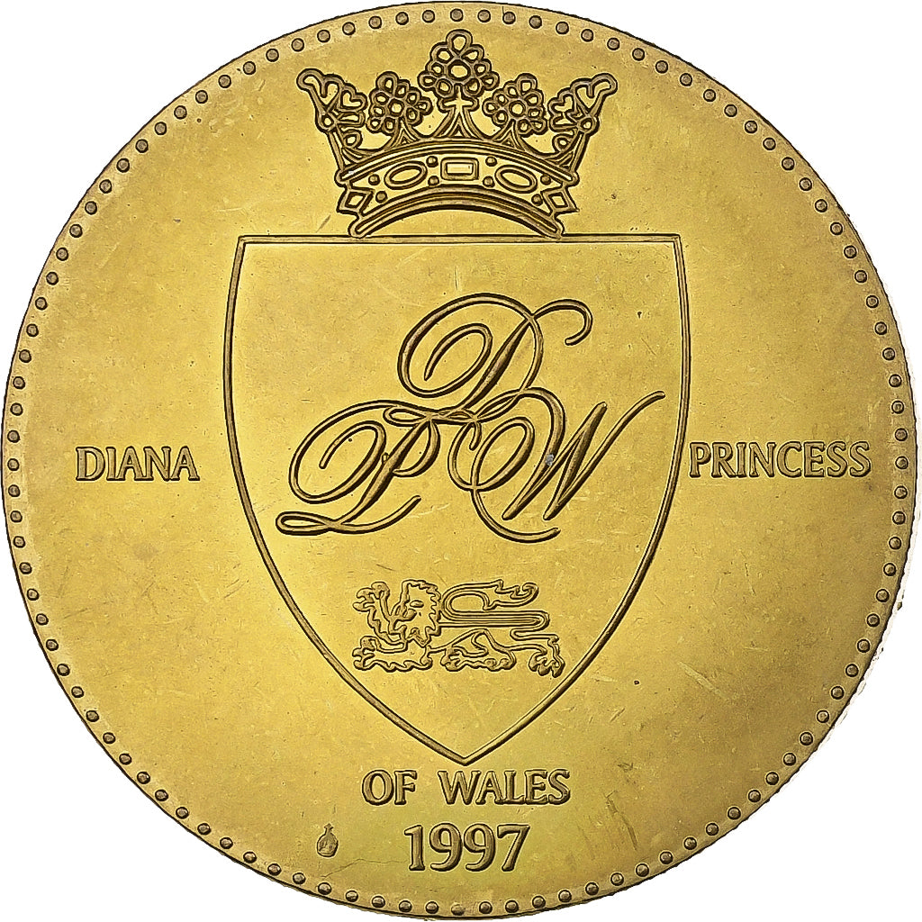 United Kingdom, Medaille, La Princesse Diana, 1997, Copper-Nickel Gilt, VZ+