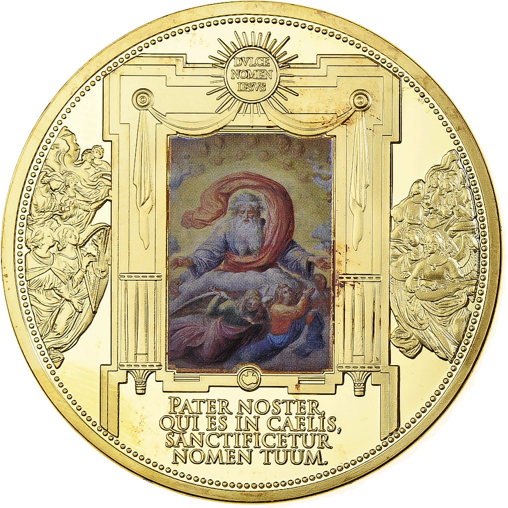 Vatican, Medal, Pater Noster, Civitas Vaticana, Copper Gilt, MS(63)