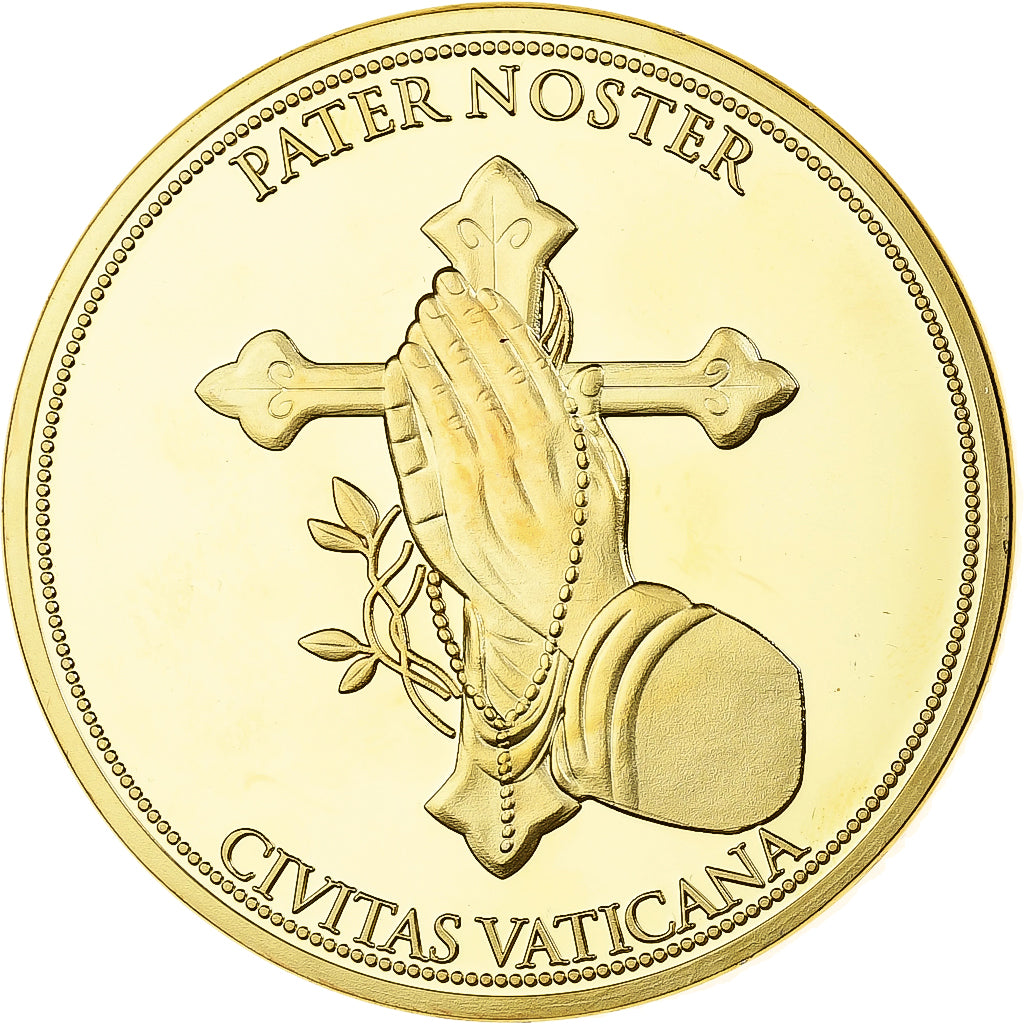 Vatican, Medal, Pater Noster, Civitas Vaticana, Copper Gilt, MS(63)