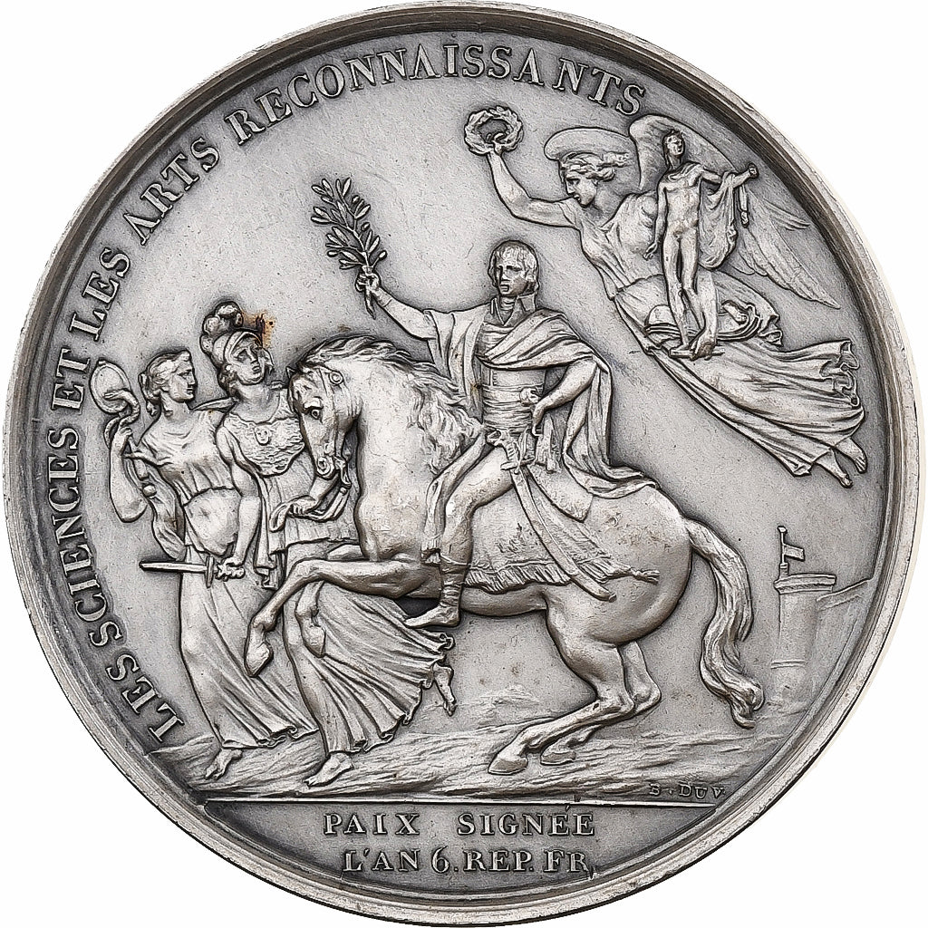 Francia, medaglia, Napoléon Ier, Traité de Campo-Formio, Argento, Duvivier