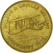 Francja, Token, Collection Shell, Wilbur and Orville Wright, Brąz-Aluminium