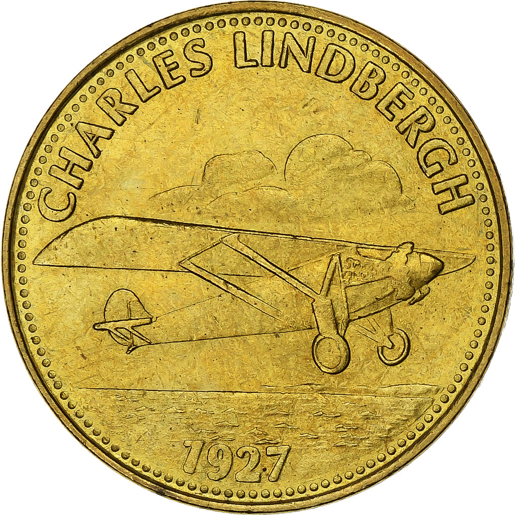 France, Jeton, Collection Shell, Charles Lindbergh, Bronze-aluminium, SUP