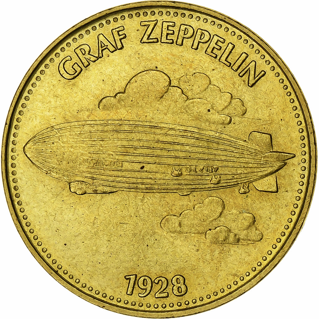 France, Token, Collection Shell, Graf Zeppelin, Bronze-Aluminium, AU(55-58)