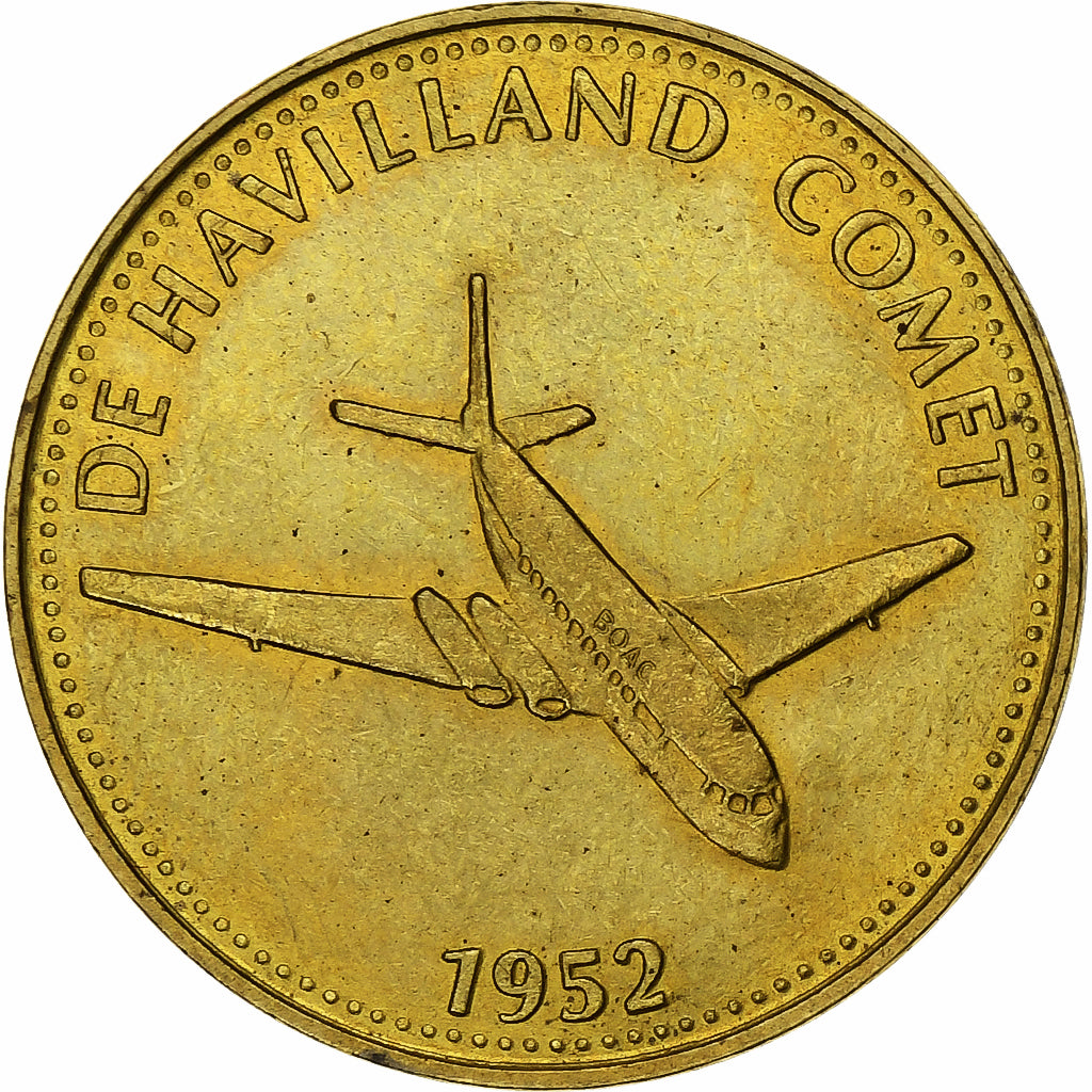 France, Token, Collection Shell, De Havilland Comet, Bronze-Aluminium, AU(55-58)