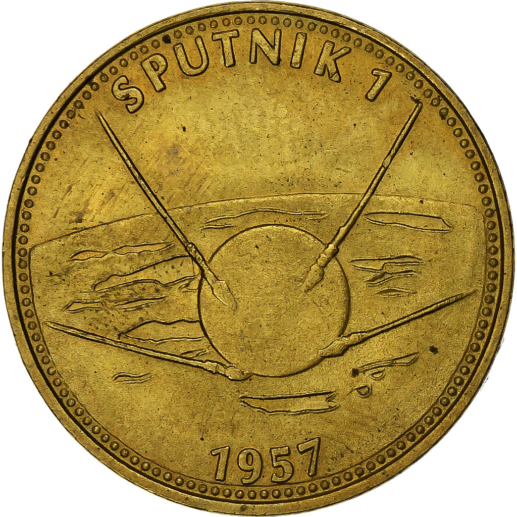 Francia, ficha, Collection Shell, Sputnik 1, Bronzo-alluminio, SPL-