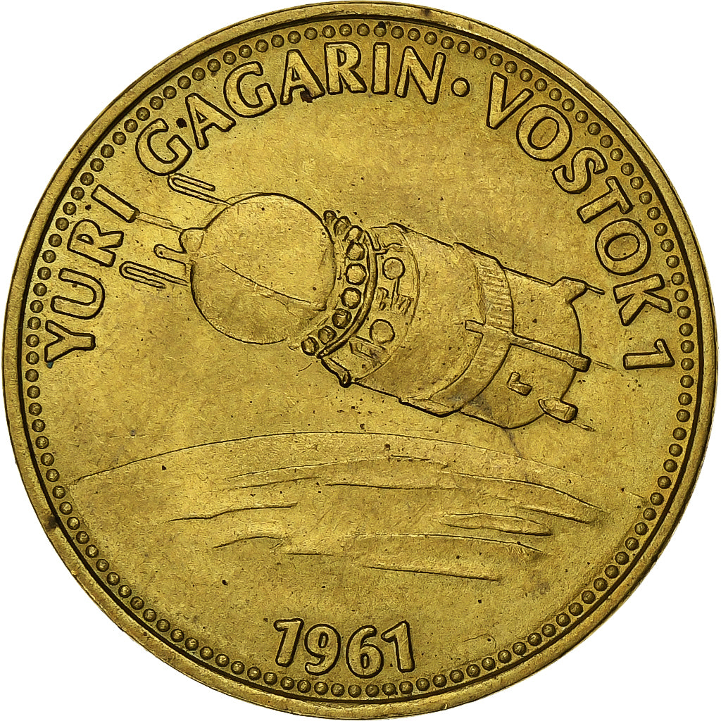 France, Jeton, Collection Shell, Yuri Gagarin, Vostok 1, Bronze-aluminium, SUP